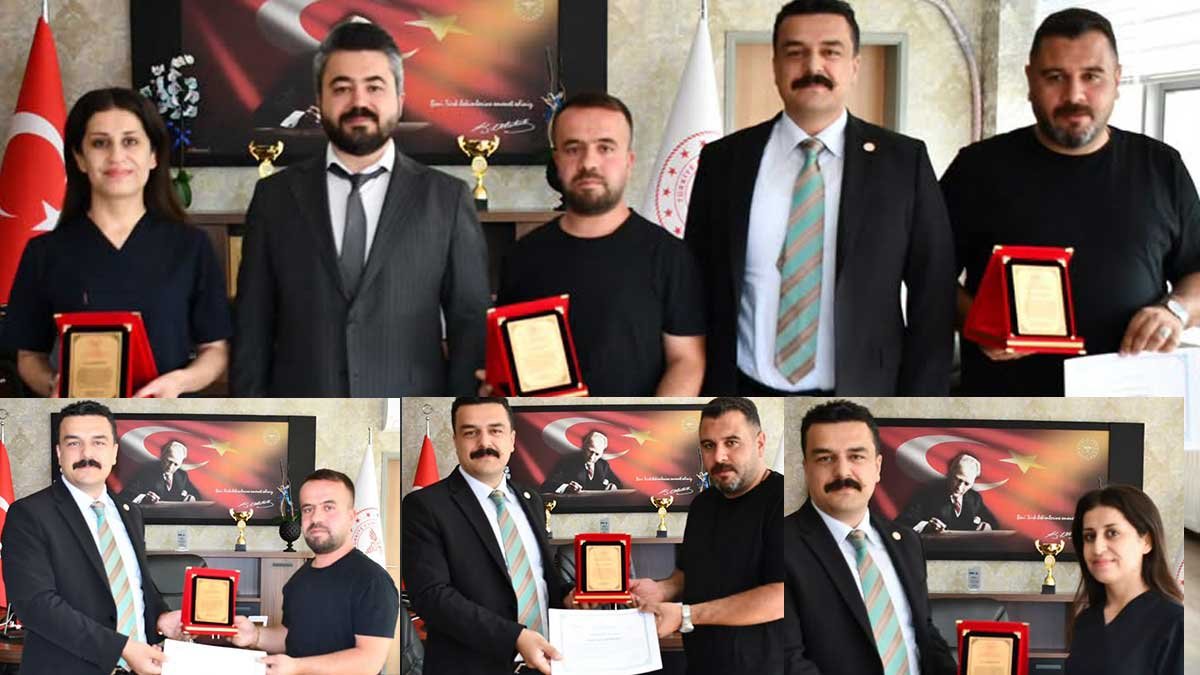 Ağrı'da Gezici Kanser Tarama Aracı Personeline Başarı Belgesi