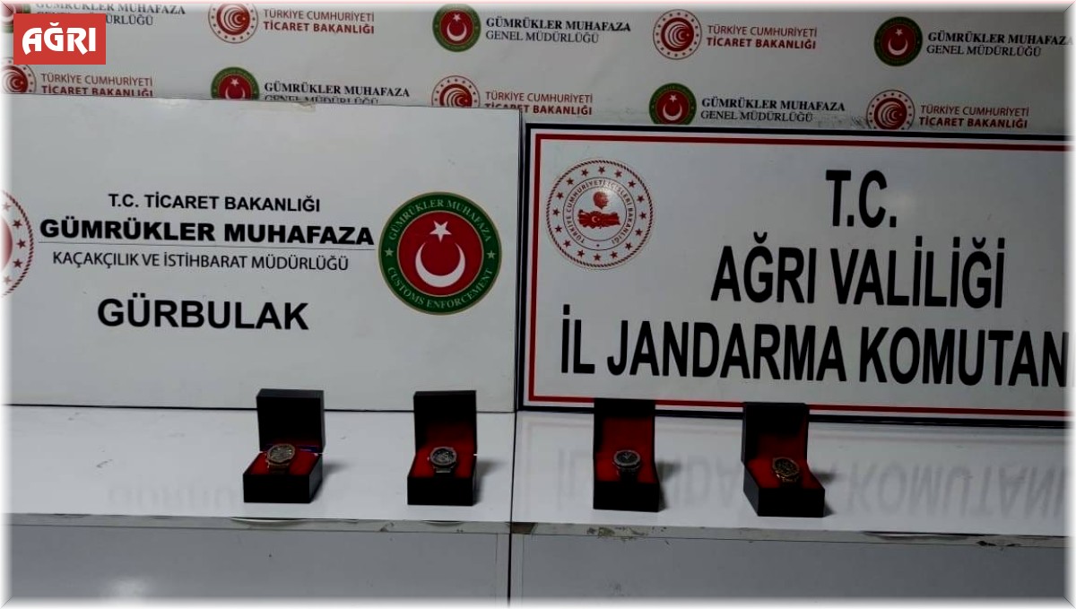 Ağrı'da gümrük kaçağı saat ele geçirildi