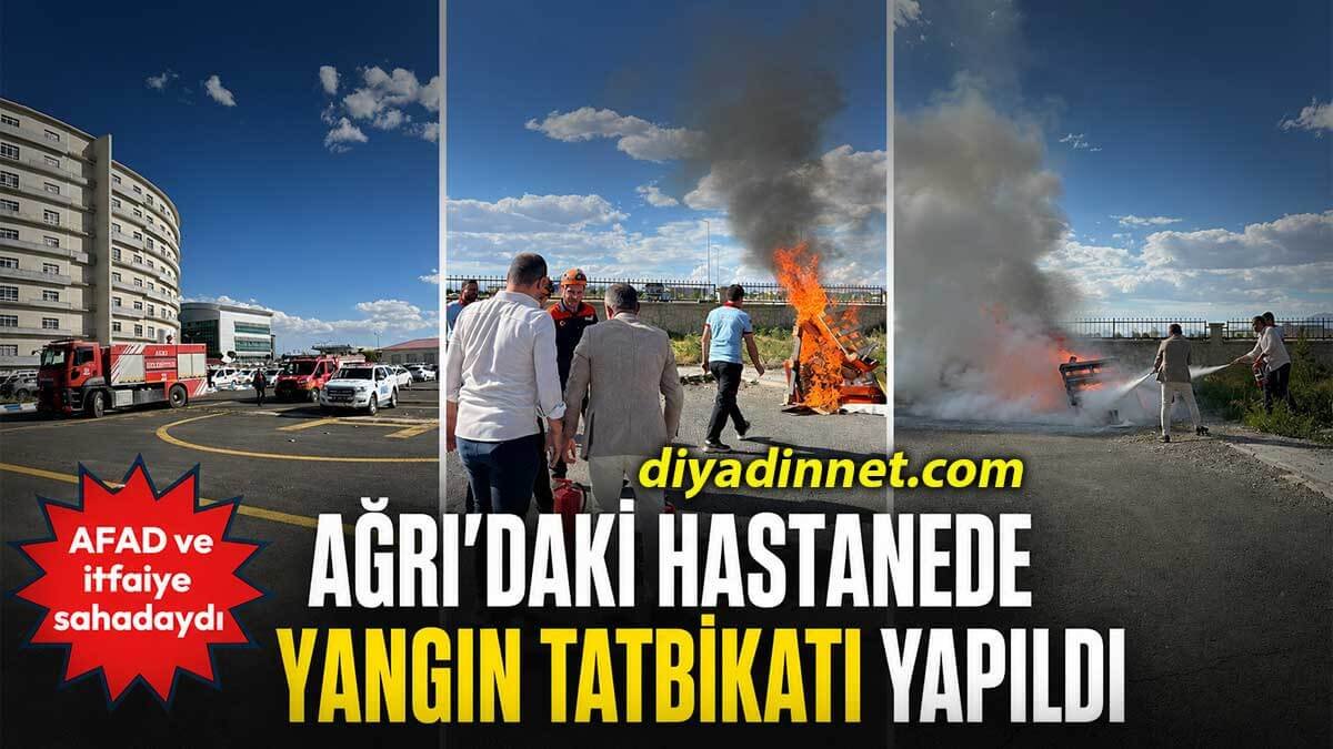 Ağrı'da hastanede yangın tatbikatı