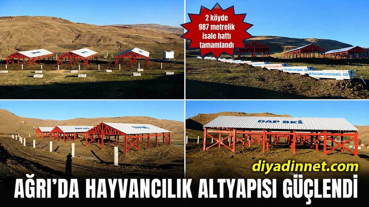 Ağrı'da İki Köyde Hayvancılığın Modernize Edilmesi Amacıyla Altyapı Oluşturuldu