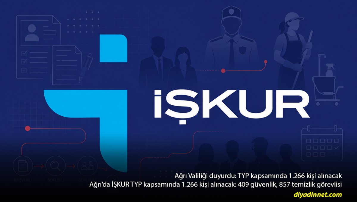 Ağrı'da İŞKUR TYP kapsamında 1.266 kişi alınacak: 409 güvenlik, 857 temizlik görevlisi