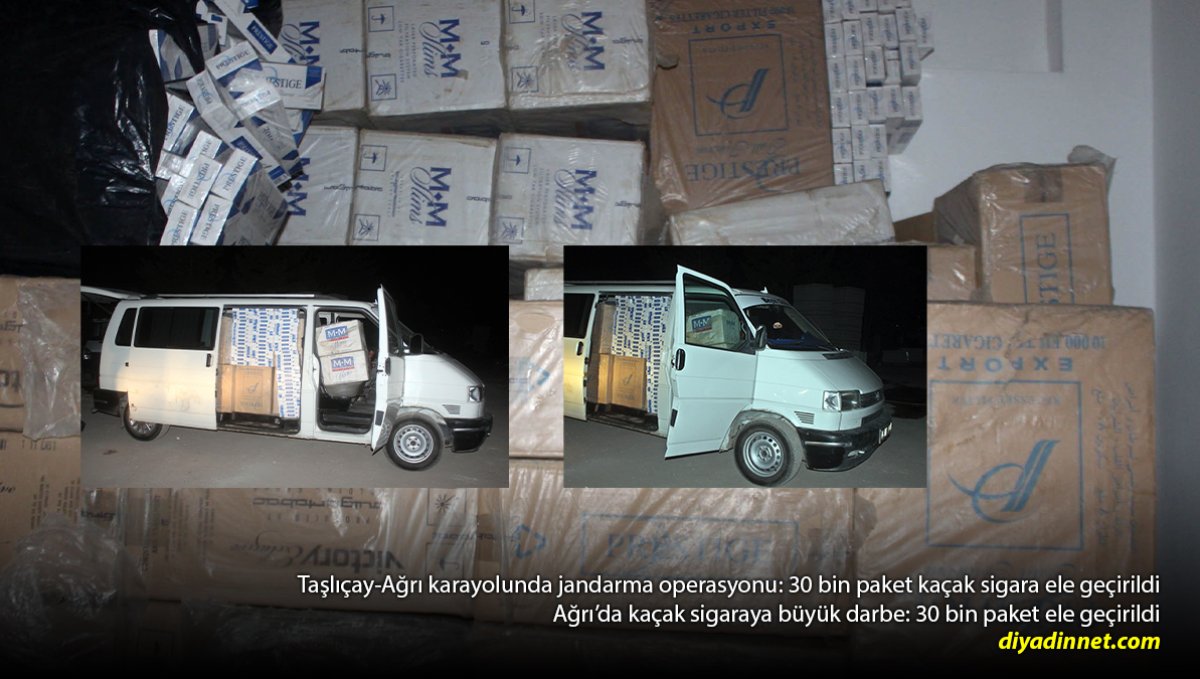 Ağrı'da Kaçak Sigara Operasyonu: 30 Bin Paket Ele Geçirildi