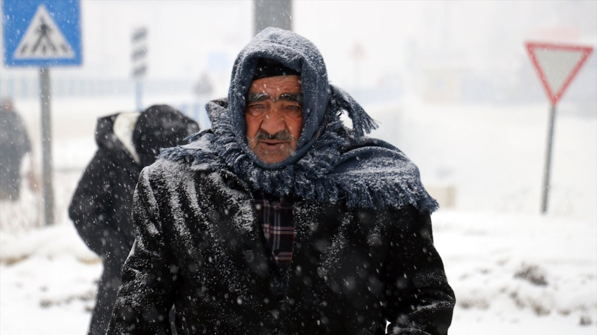 Ağrı'da kar etkili oluyor