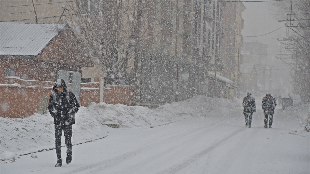 Ağrı'da kar yağışı etkili oldu