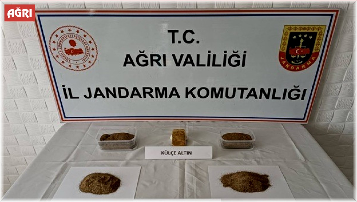 Ağrı'da külçe altın ve altın tozu ele geçirildi
