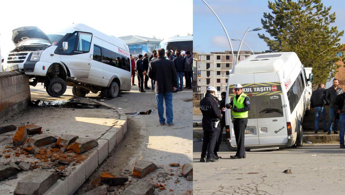 Ağrı'da Öğrenci Servisi Kaza Yaptı: 3 Öğrenci Yaralandı
