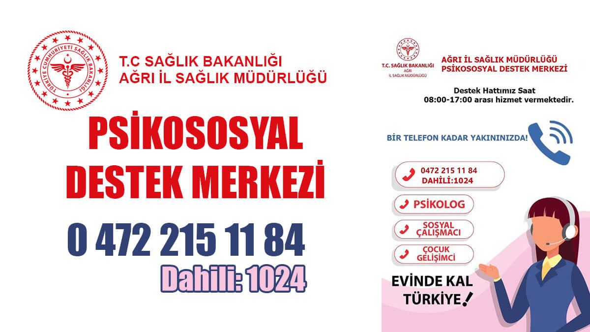 Ağrı'da "Psikososyal destek hattı" hizmete girdi