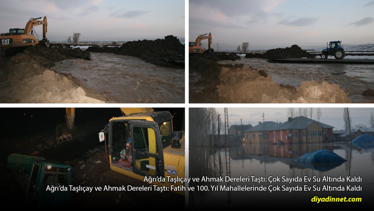 Ağrı'da Sel Baskını: Evler Su Altında Kaldı, Vatandaşlar Evlerini Terk Etti