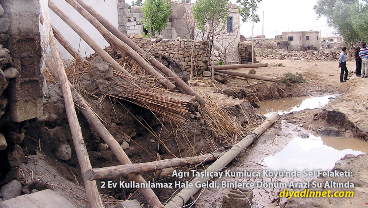 Ağrı'da Sel Felaketi: 2 Ev Kullanılamaz Hale Geldi, Köylüler Yardım Bekliyor