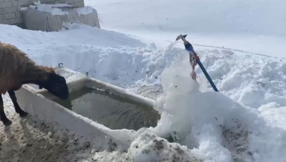 Ağrı'da soğuk hava etkisini göstermeye devam ediyor
