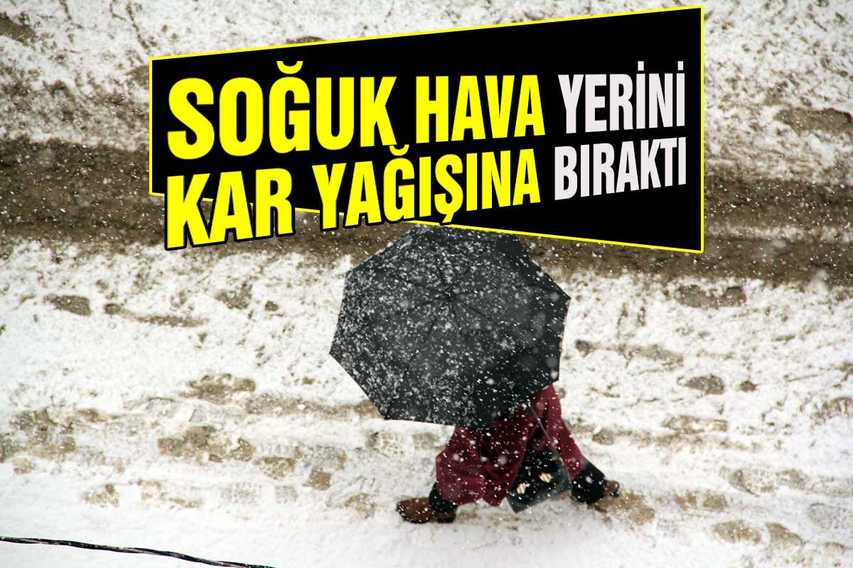 Ağrı'da soğuk hava yerini kar yağışına bıraktı