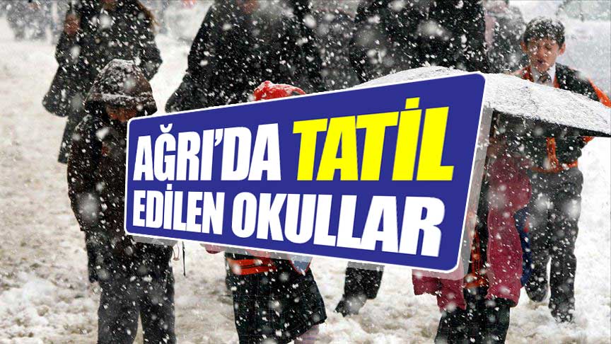 Ağrı'da tatil edilen okullar