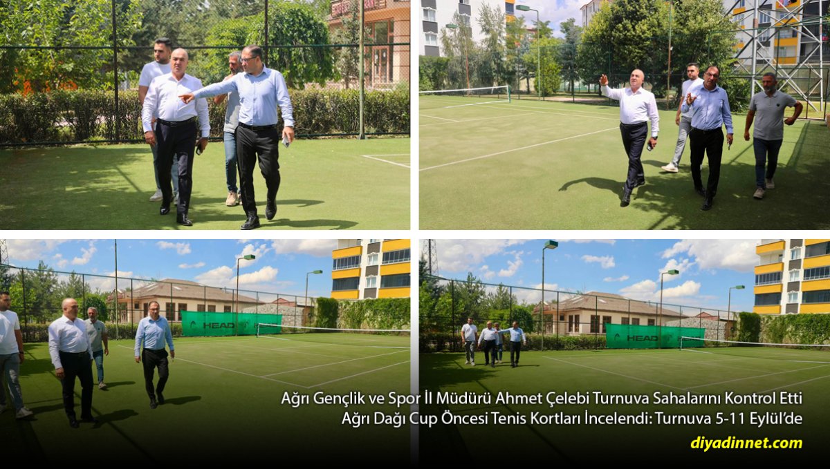Ağrı Dağı Cup Öncesi Tenis Kortları İncelendi: Turnuva 5-11 Eylül'de