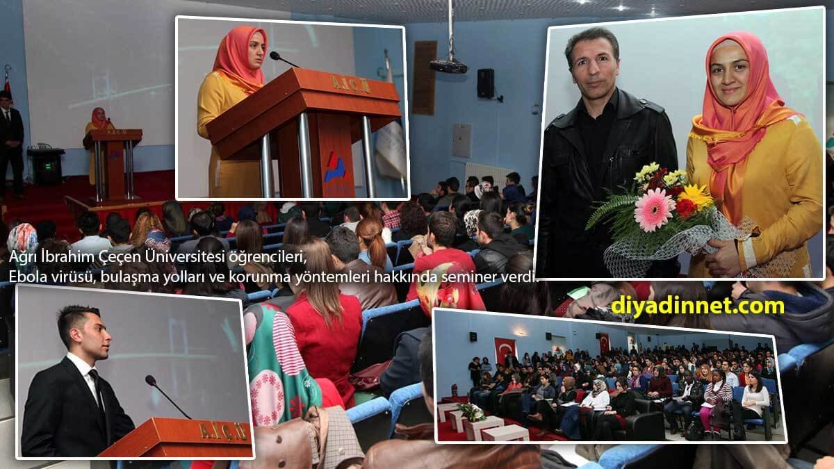 Ağrı İbrahim Çeçen Üniversitesi Öğrencileri Ebola'yı ve Korunma Yollarını Anlattı