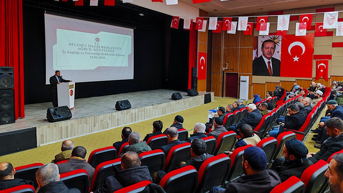 Ağrı İl Müftülüğünde personele iş sağlığı ve güvenliği eğitimi verildi