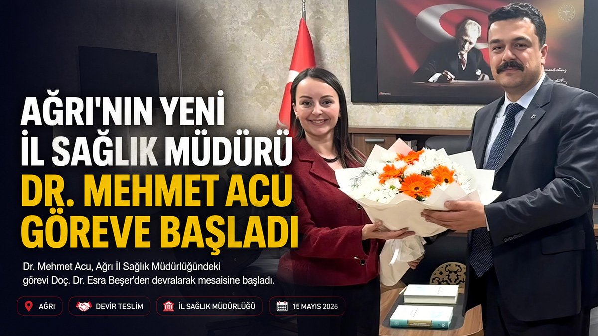 Ağrı'nın yeni İl Sağlık Müdürü Dr. Mehmet Acu göreve başladı