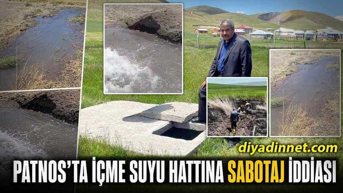 Ağrı Patnos'ta içme suyuna sabotaj iddiası: Başkan Taşkın'dan açıklama