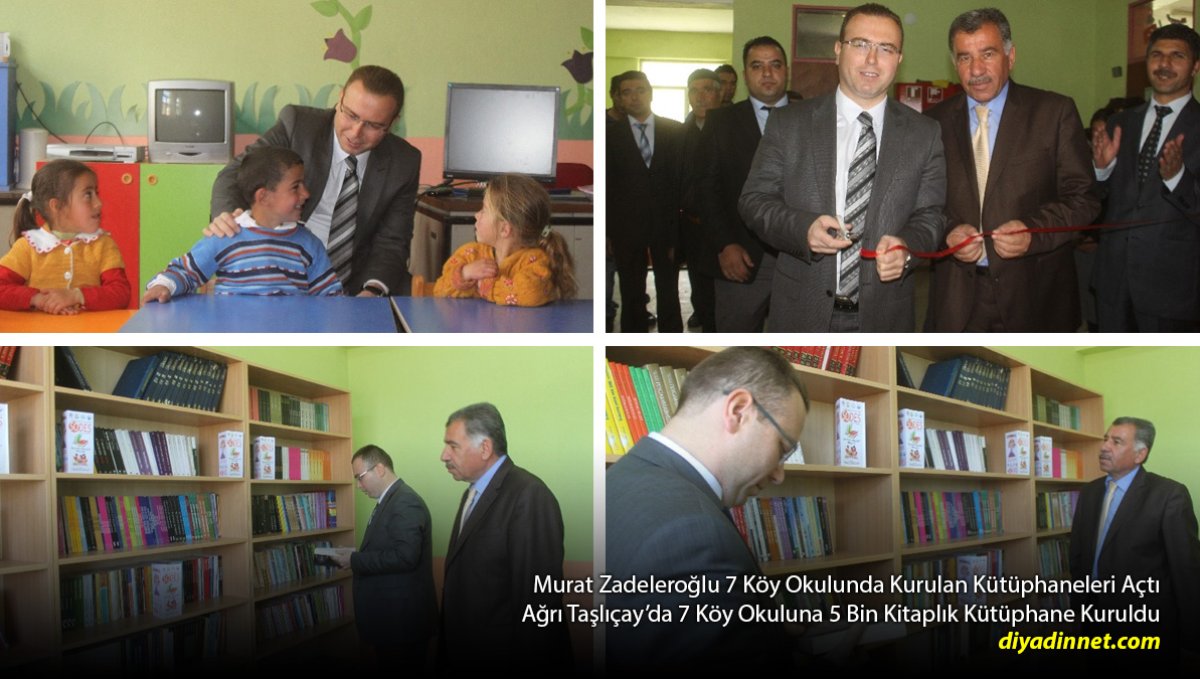 Ağrı Taşlıçay'da 7 Köy Okuluna 5 Bin Kitaplık Kütüphane Kuruldu