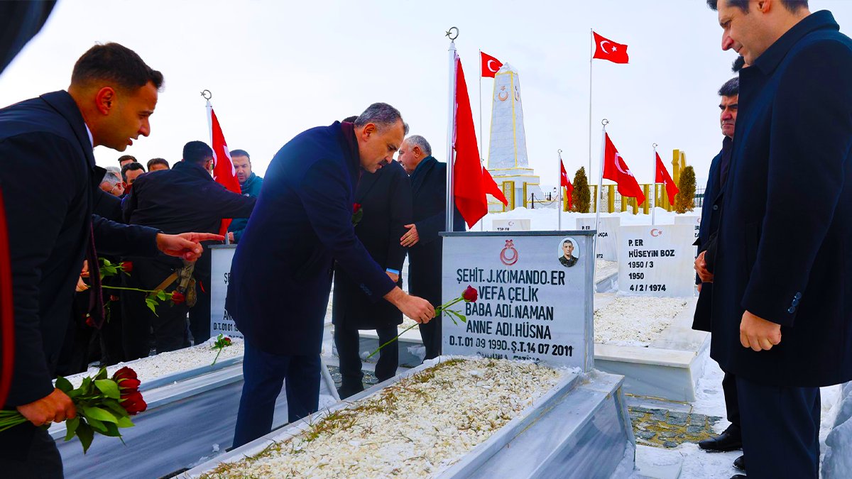 Ağrı Valisi Önder Bozkurt İlk Ziyaretini Merkez Şehitliğine Yaptı