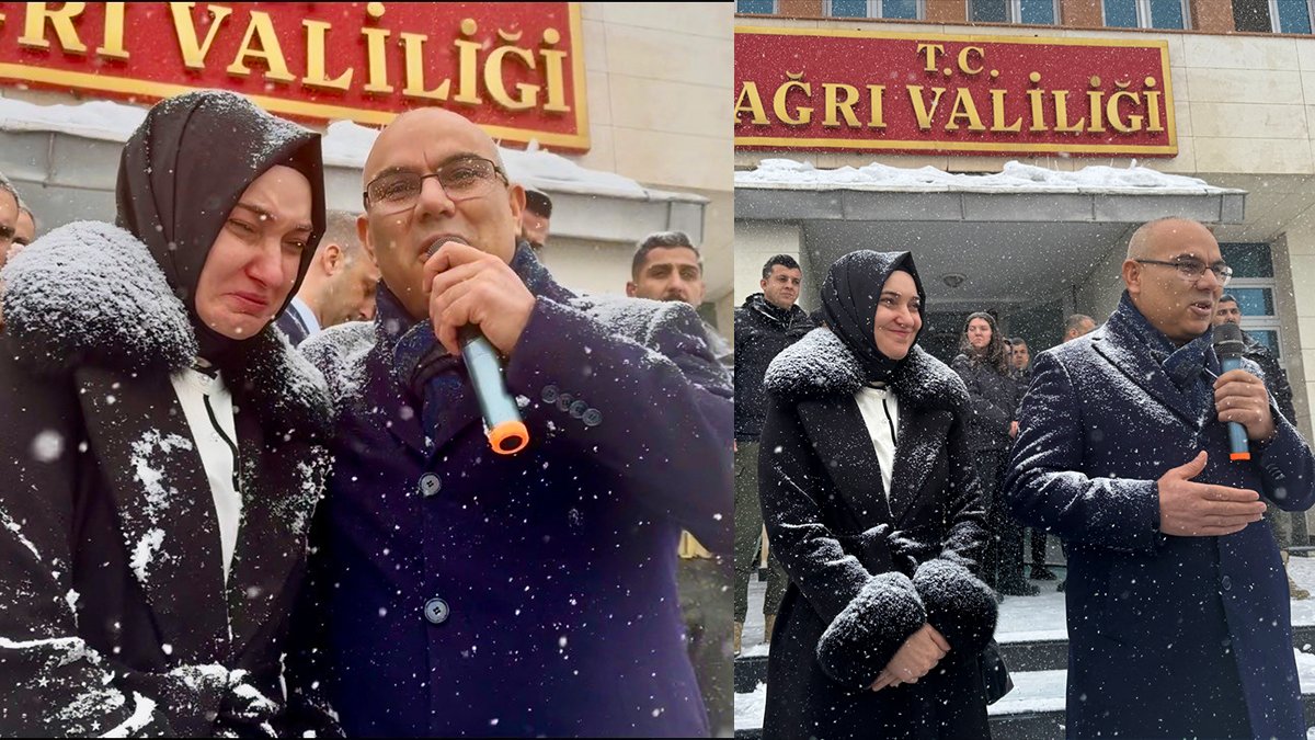Ağrı’da kar altında veda: Vali Mustafa Koç’un duygulandıran ayrılığı