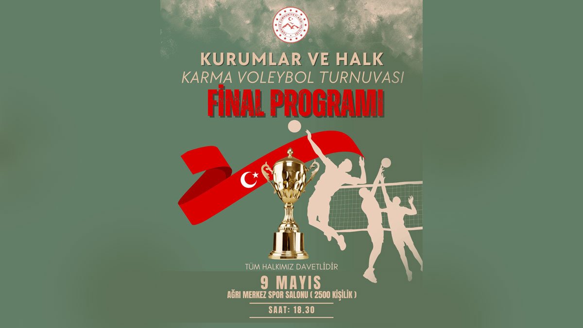 Ağrı’da Karma Voleybol Turnuvasında Final Heyecanı