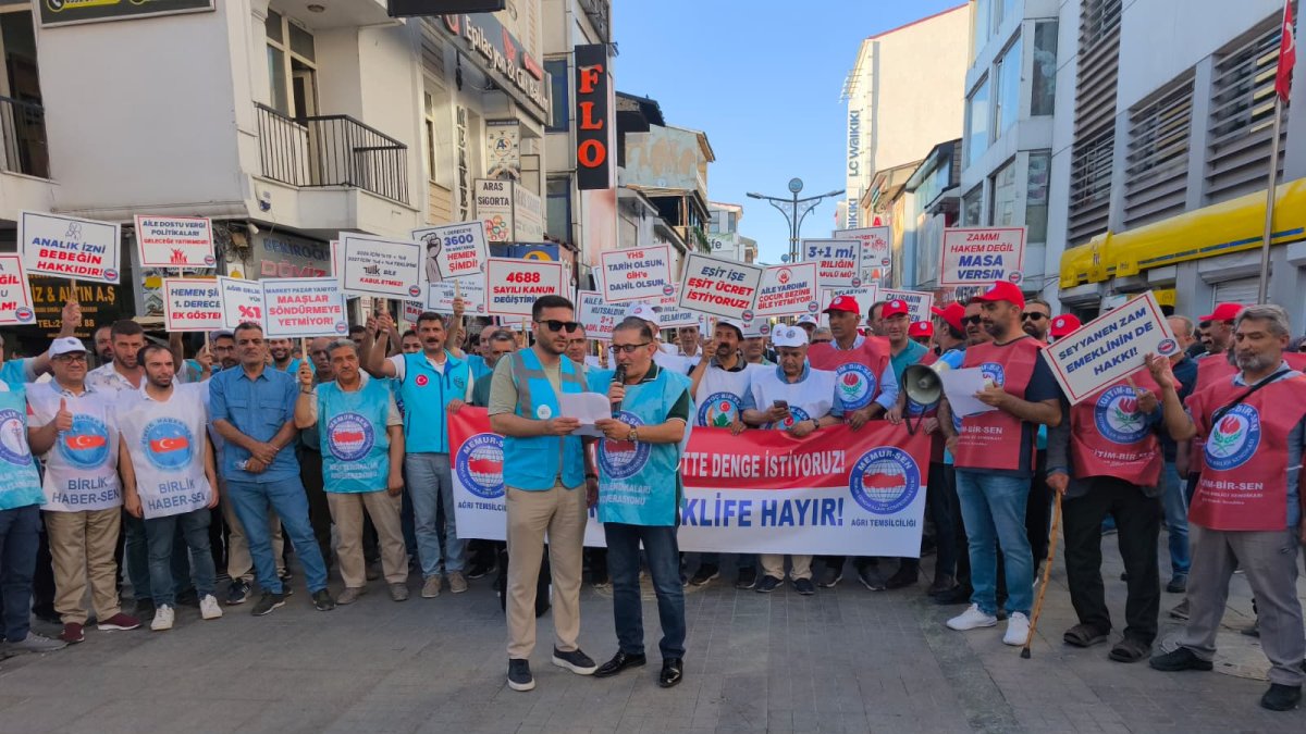 Ağrıda Memur Maaş teklifine tepki