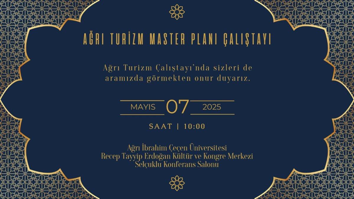 Ağrı’da Turizm Master Planı Çalıştayı Düzenlenecek