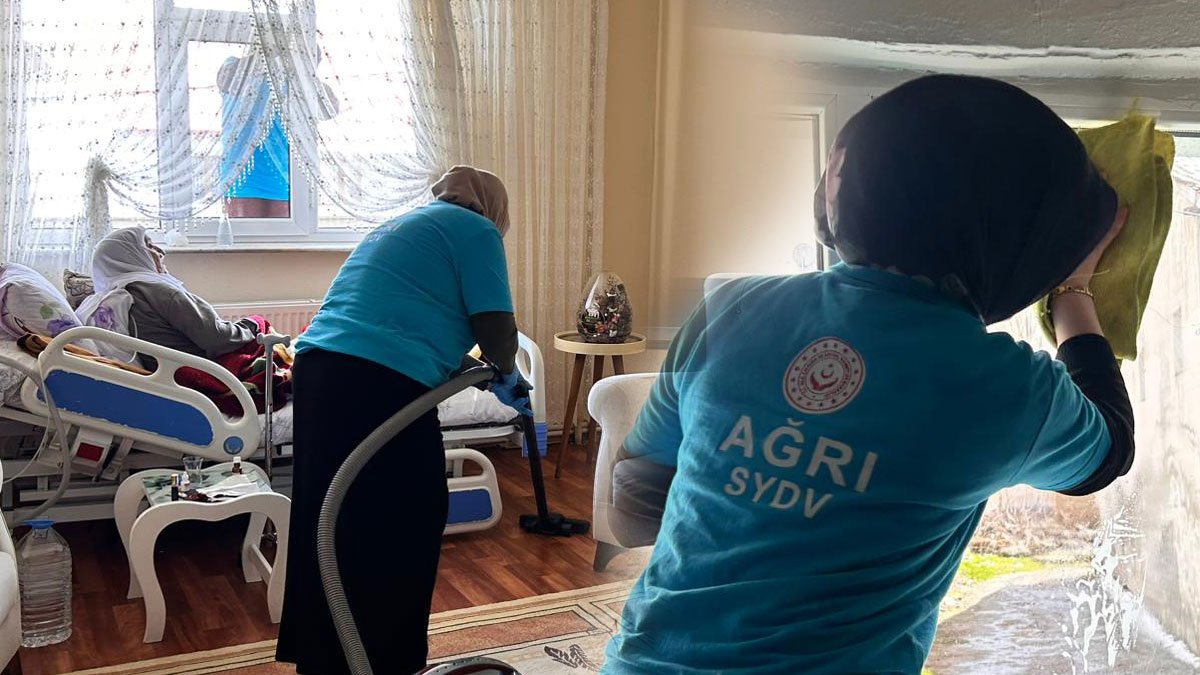 Ağrı’da Vefa Projesi ile 1.058 yaşlı, engelli ve kronik hastaya evde temizlik desteği sağlandı