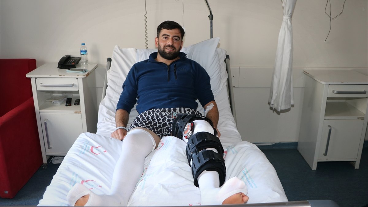 Ağrılı futbolcu, ABD'den getirilen "menisküs" ile sağlığına kavuştu