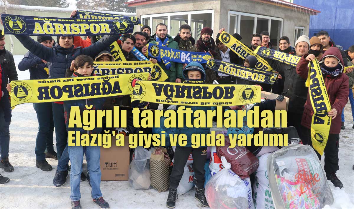 Ağrılı taraftarlardan depremzedelere yardım