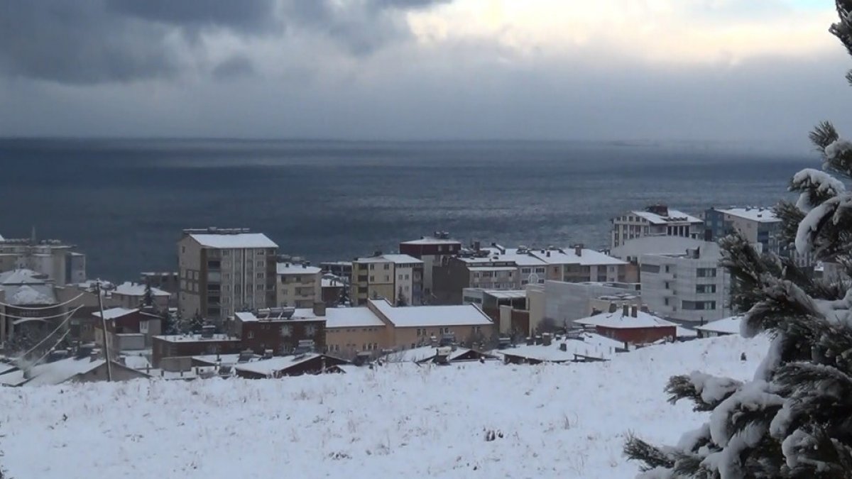 Ahlat'ta kar yağışı