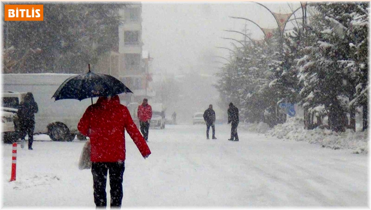 Ahlat'ta kar yağışı