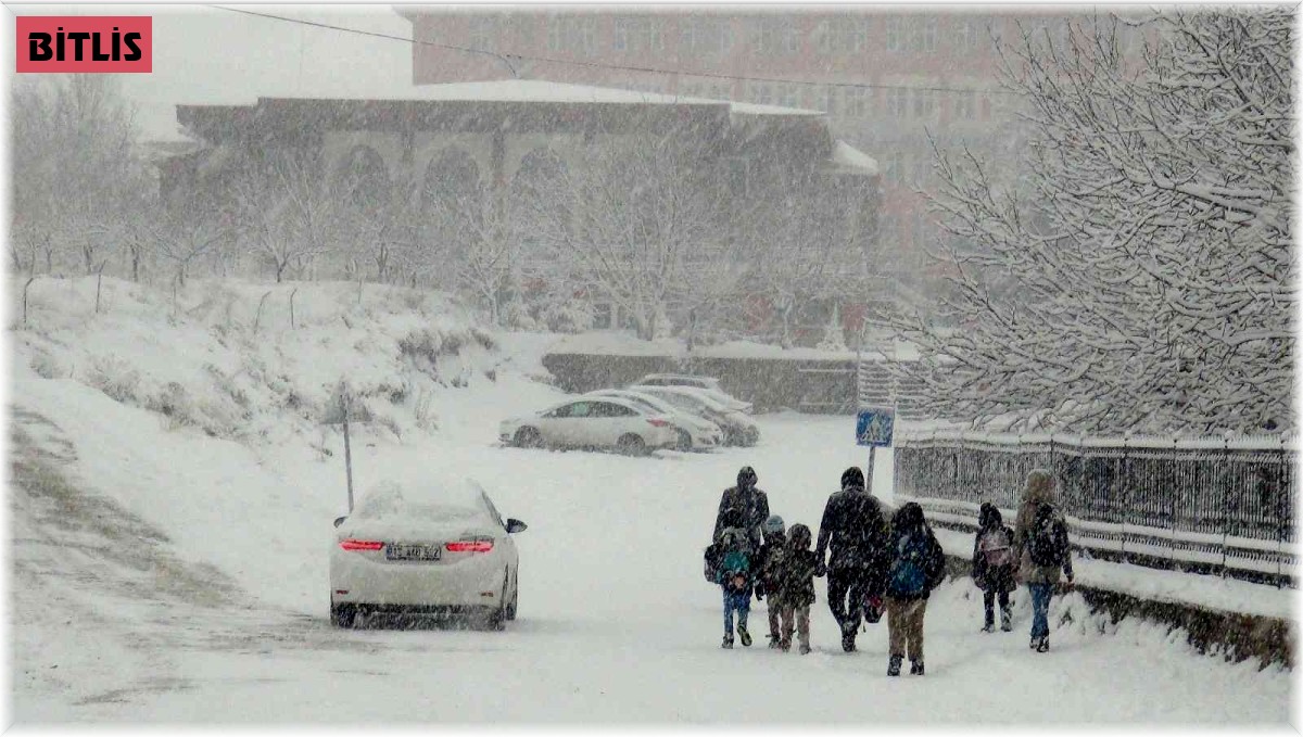 Ahlat'ta yoğun kar yağışı