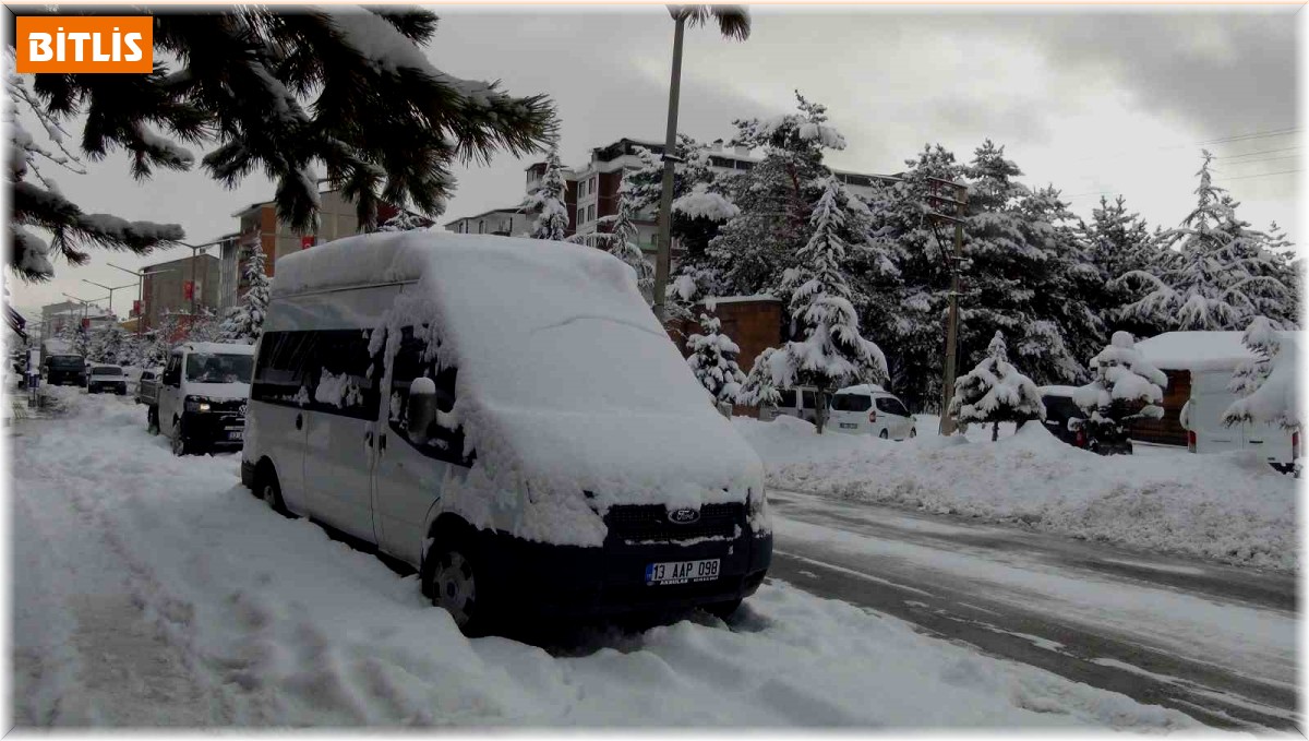 Ahlat'ta yoğun kar yağışı etkisini sürdürüyor