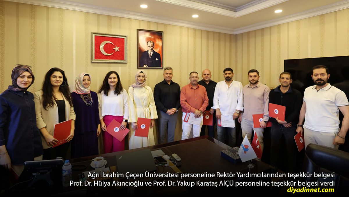 AİÇÜ'de adaylara tercih döneminde yol gösterdiler: Personele teşekkür belgesi verildi