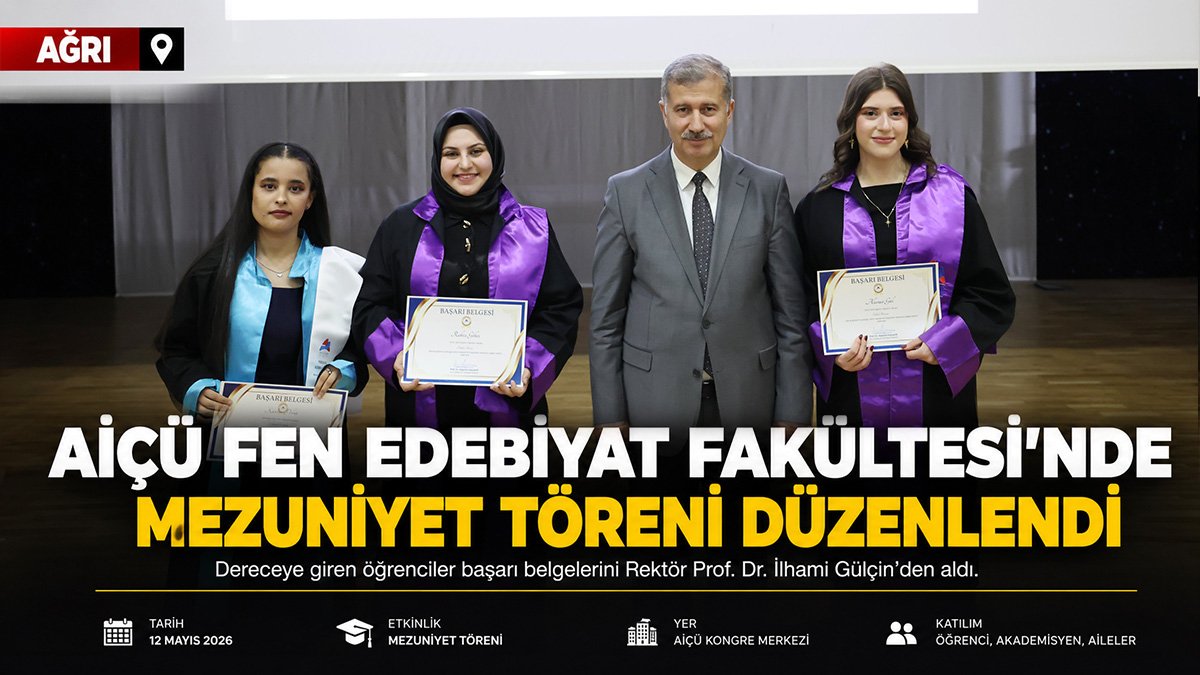 AİÇÜ Fen Edebiyat Fakültesi öğrencileri mezuniyet heyecanı yaşadı