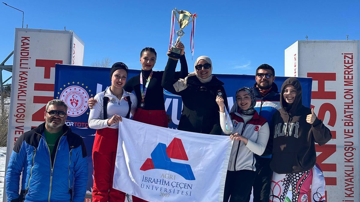 AİÇÜ Kadın Kayak Takımı, Üniversiteler Arası Kuzey Disiplini’nde Türkiye üçüncüsü oldu