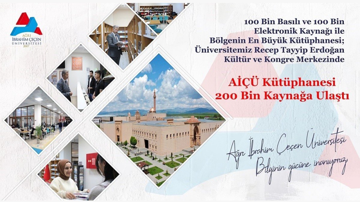 AİÇÜ Kütüphanesi 100 bin basılı ve 100 bin elektronik kaynağa ulaştı
