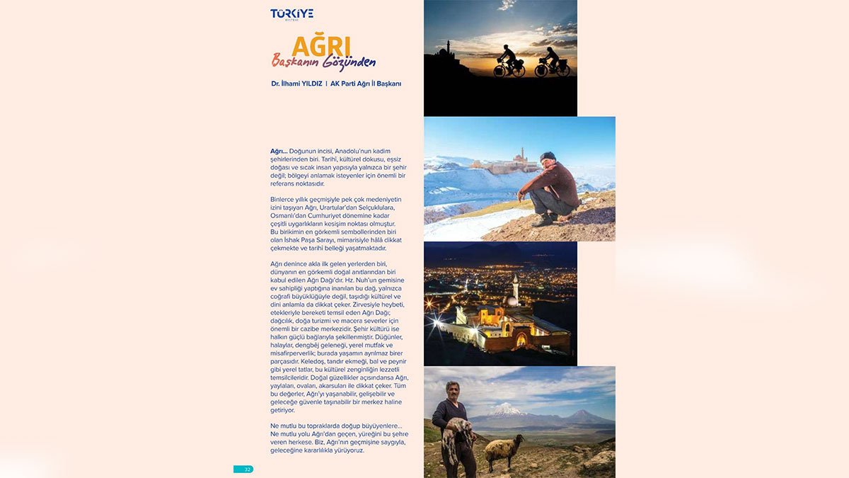 AK Parti Ağrı İl Başkanı Yıldız'dan “Türkiye Bülteni”ne Ağrı yazısı