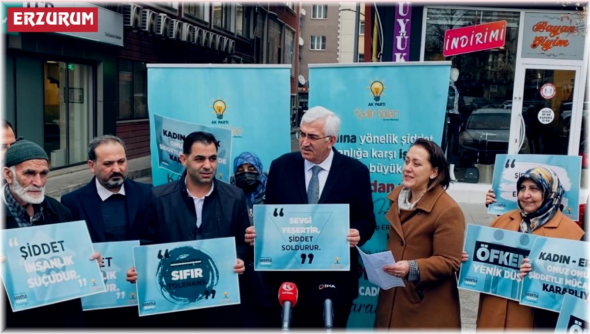 AK Parti Kadın Kollarından 'Kadına Yönelik Şiddetle Mücadele Günü' basın açıklaması