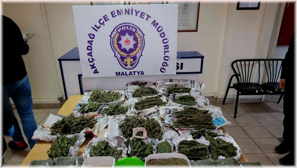 Akçadağ'da 6,5 kilo esrar ele geçirildi