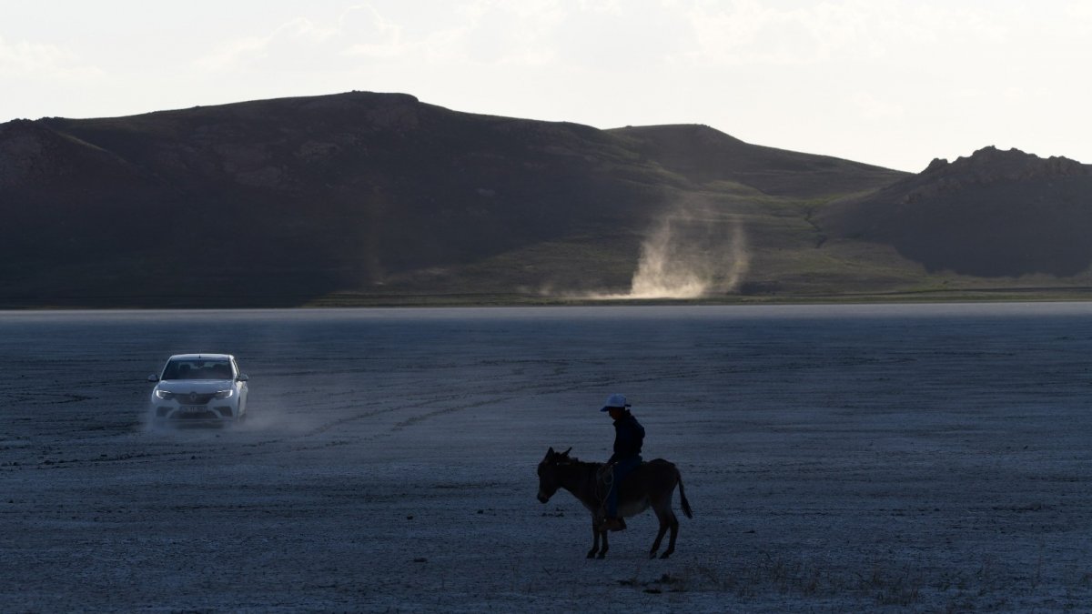 Akgöl'ü kurudu, kuşlar gölü terk etti