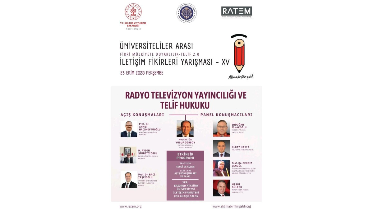 "Aklıma bir fikir geldi" yarışması etkinlikleri Erzurum'da yapılacak