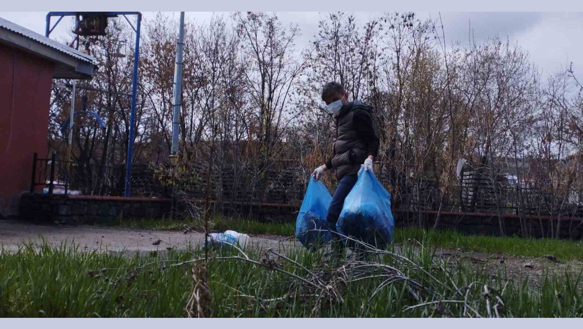 Akyaka'da çevre temizliği kampanyası
