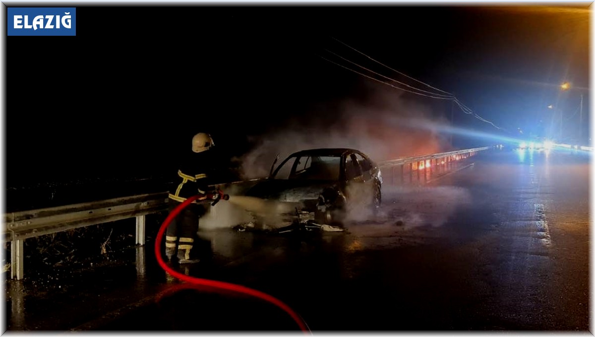 Alevlere teslim olan otomobil küle döndü