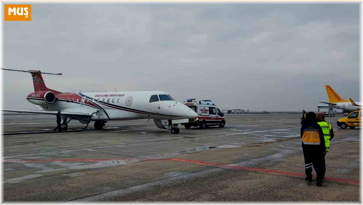 Ambulans uçak kalp ve karaciğer yetmezliği olan minik kız için havalandı