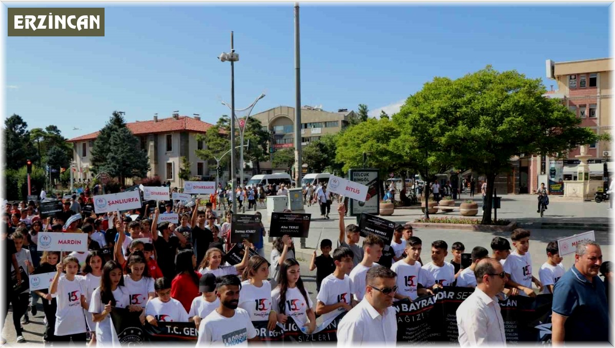 ANALİG sporcuları Erzincan'da deprem şehitleri için yürüdü
