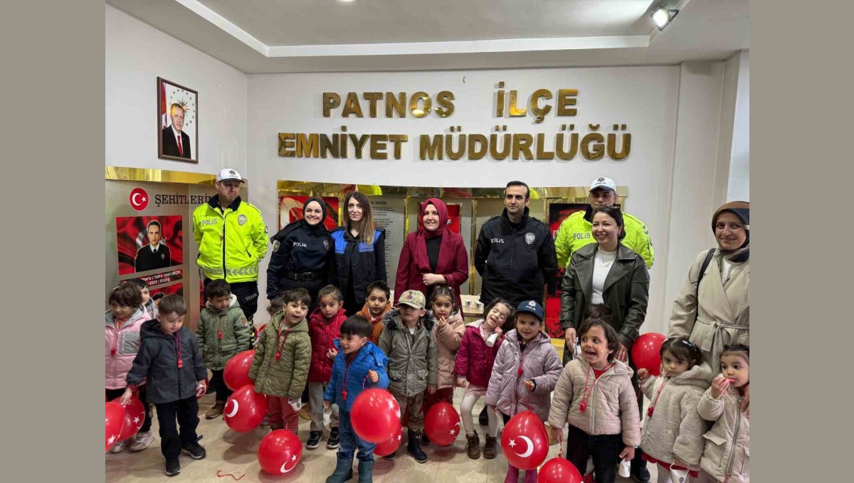 Anaokulu Öğrencileri İlçe Emniyet Müdürlüğünü ziyaret etti