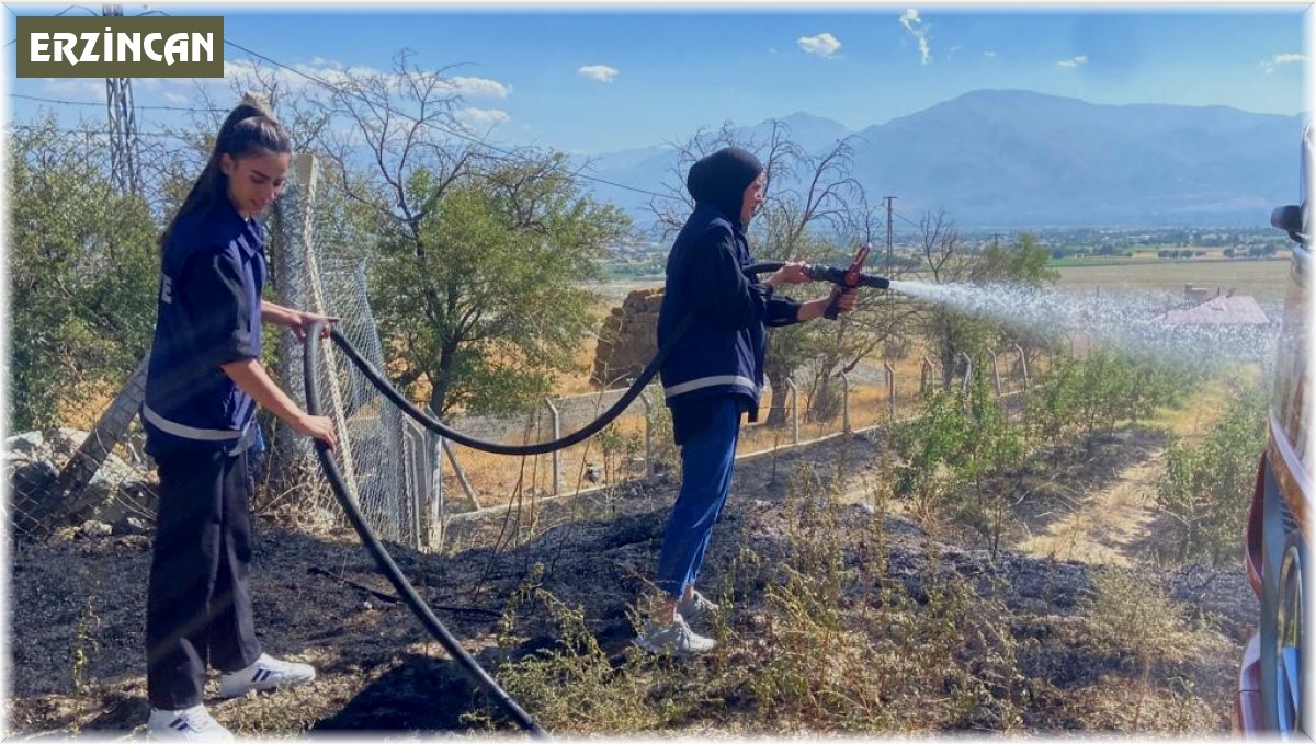 Anız yangını büyümeden söndürüldü