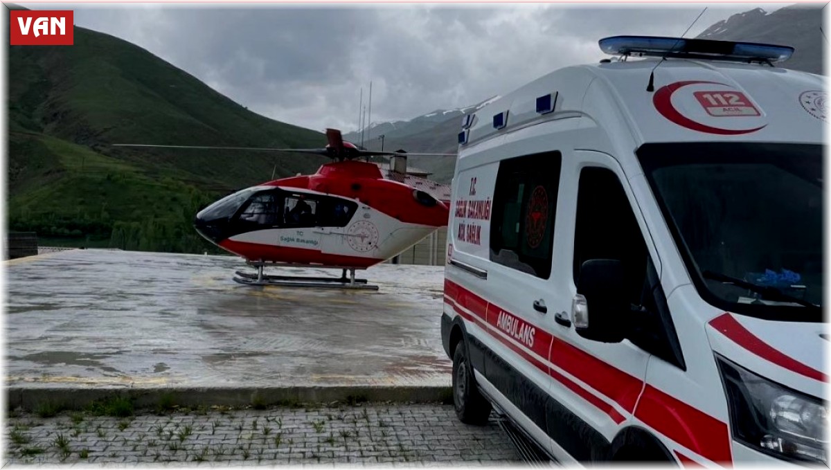 Apandisit tanısı konulan hasta için helikopter havalandı